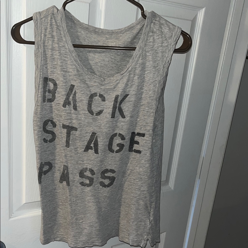 GAP Gray Graphic Tank Top